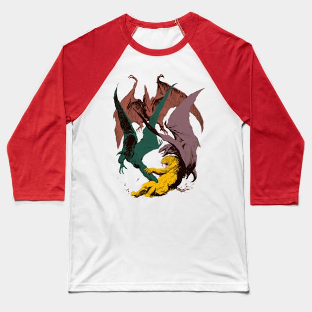 Prehistoric Adventure Baseball T-Shirt by DravenWaylon